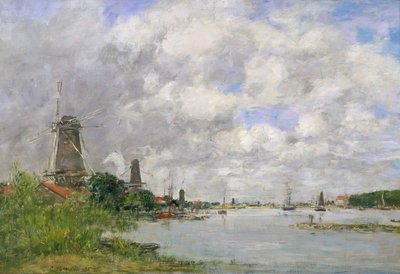 Die Maas bei Dordrecht, 1876 von Eugene Louis Boudin